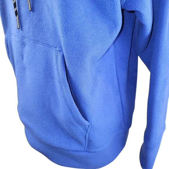 NEW Calvin Klein X-Small Performance Fleece Blue Hoodie Sweatshirt Logo Pouch - Picture 12 of 16